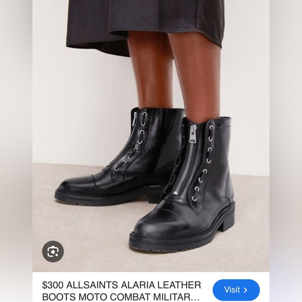 All Saints Amaria combat boot, size 39